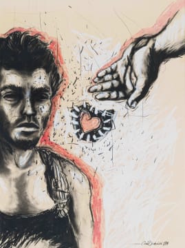 Christiaan Diedericks; Untitled (Figure, Hand and Heart I)