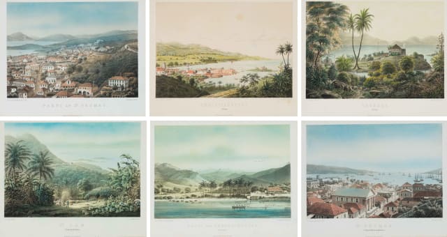 Baerentzen & Co; A Set of Six Lithographs Illustrating the Danish West Indies, six