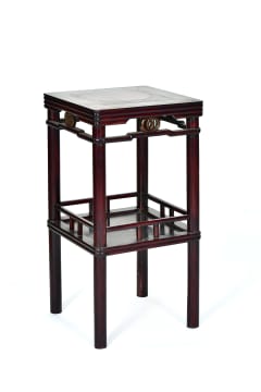 Chinese hardwood pedestal table, 20th century