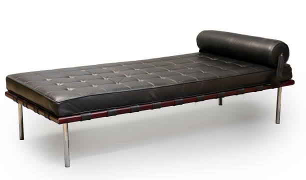 'Barcelona Daybed' after a design by Ludwig Mies van der Rohe