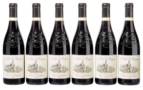 Clos des Cazaux; Vacqueyras Cuvee des Templiers; 2018; 6 (1 x 6); 750ml