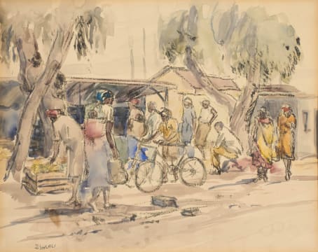 Durant Sihlali; Market Scene