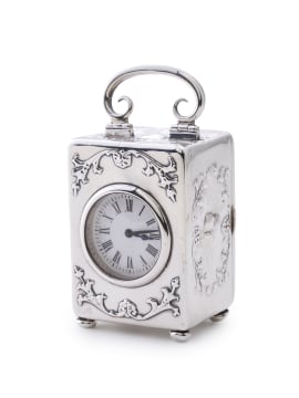 An Edward VII silver carriage clock, William Comyns & Sons Ltd, London, 1902