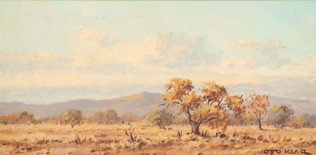 Otto Klar; Tree and Mountain Bush Landscape