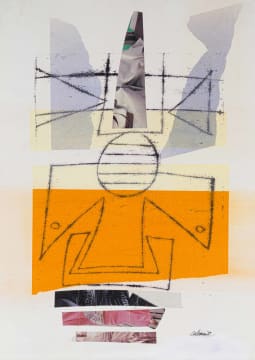 Trevor Coleman; Untitled (Abstract in Orange and Grey)