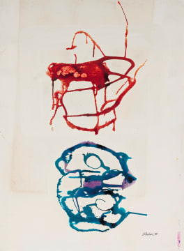 Trevor Coleman; Untitled (Abstract in Red and Blue)