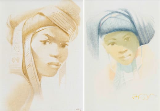 Aleksanders Klopcanovs; Women Wearing Headscarves, two