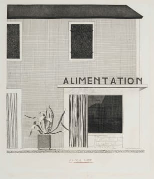 David Hockney; French Shop (Scottish Arts Council 122) (Museum of Contemporary Art Tokyo 112)