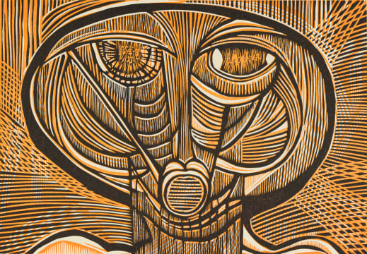 Cecil Skotnes; Untitled (Head), from Man's Gold