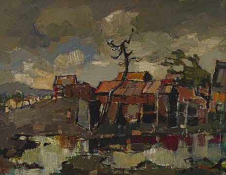Gregoire Boonzaier; Pandokkies en Water (Shelters and Water)