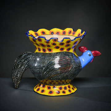 Ardmore Ceramic Studio; Guineafowl vase