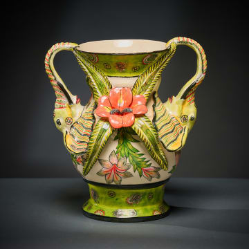 Ardmore Ceramic Studio; Elephant and flower amphora