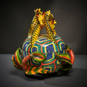 Ardmore Ceramic Studio; Giraffe sugar bowl