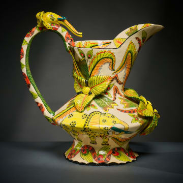 Ardmore Ceramic Studio; Elephant and flower jug