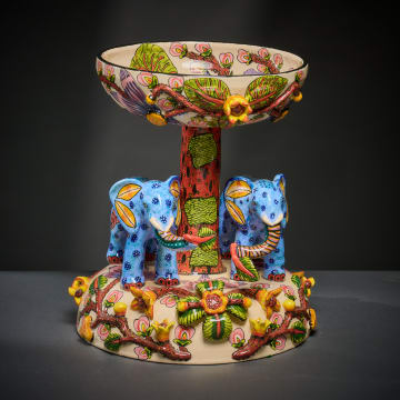 Ardmore Ceramic Studio; Stemmed elephant bowl