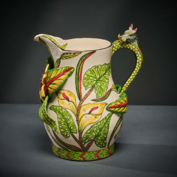 Ardmore Ceramic Studio; Warthog and flower jug