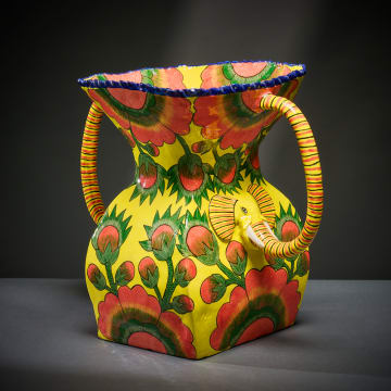 Ardmore Ceramic Studio; Elephant vase with handles