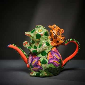 Ardmore Ceramic Studio; Frog and flower teapot