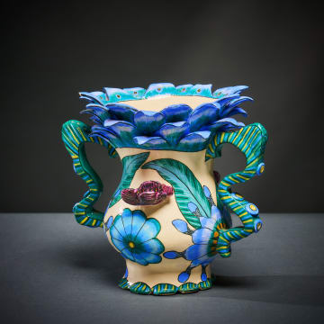 Ardmore Ceramic Studio; Fish and flower vase