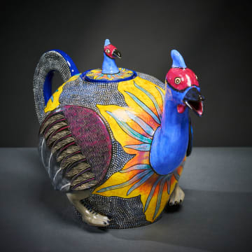 Ardmore Ceramic Studio; Guineafowl teapot