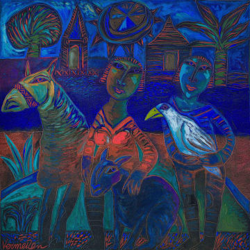 Jan Vermeiren; Figures with Animals and Bird