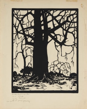 Jacob Hendrik Pierneef; Wilgerboom in die Winter (Willow Tree in Winter) (Nilant 78)