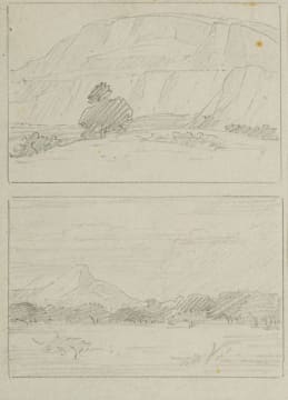 Jacob Hendrik Pierneef; Landscapes with Mountains, sketch