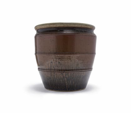 Digby Hoets; Large floor vase with ridged decoration