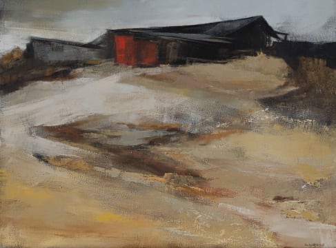 Ann Lindsell-Stewart; Abstract Landscape with House