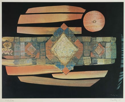 Larry Scully; Untitled (Abstract in Orange)
