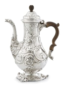 A George III silver coffee pot, Francis Butty & Nicholas Dumee, London, 1765