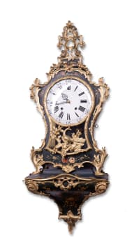Louis XVI style gilt-metal-mounted wall clock, late 19th/early 20th century