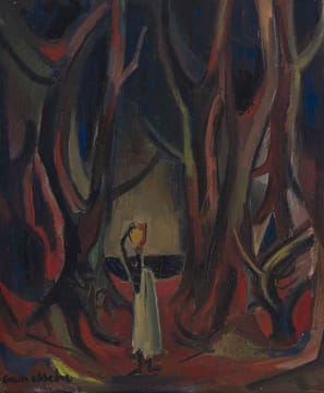 Maurice van Essche; Landscape with Women and Trees