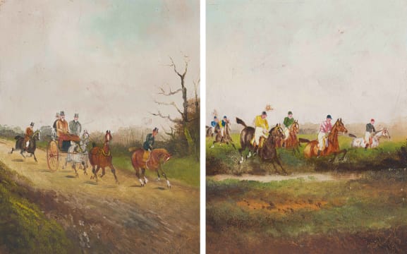 Philip Henry Rideout; Jockeys; Cart and Riders, two