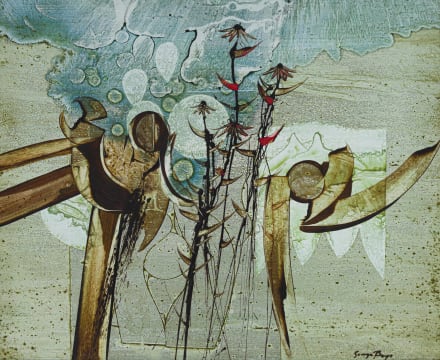 George Boys; Abstract Composition with Flowers