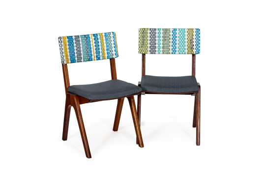 D. & O. Frye; Pair of D. & O. Frye dining chairs, South Africa, mid-20th century
