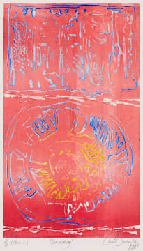 Christiaan Diedericks; Abstract Composition in Red and Blue