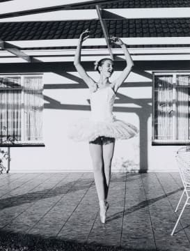 David Goldblatt; Girl in Her New Tutu on the Stoep, 22 June 1980