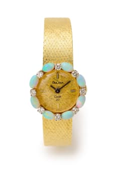 Bulova; Opal and diamond watch