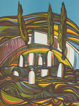 Cecil Skotnes; Village Churchyard, from In Memoriam Charles Eglington