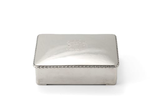 A silver box, stamped with a Dutch tax mark for foreign-made silver, of unascertained standard between .250 and .833, likely 20th century