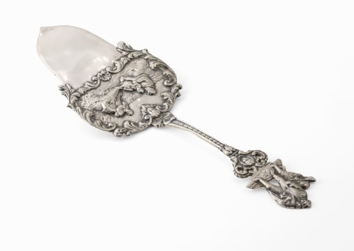 A Dutch silver cake slice, B. van der Vet, Schoonhoven, 1920