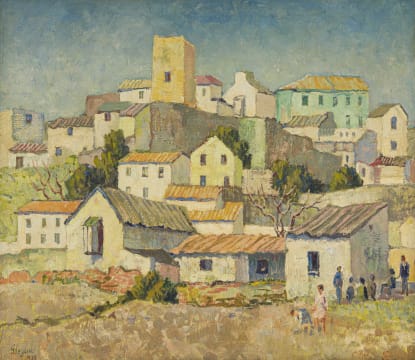 Gregoire Boonzaier; Torres Molinos Malaga Spanje (Mill Towers, Malaga, Spain)