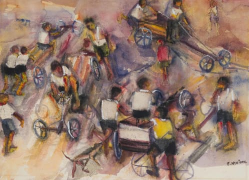 Ephraim Ngatane; Children with Go-Carts
