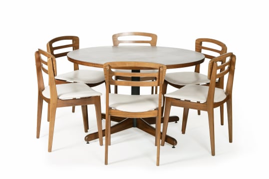 Frystark; Frystark mahogany 'Status' dining suite, South Africa, mid-20th century