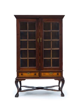 Cape yellowwood and stinkwood inlaid cabinet-on-stand, South Africa,19th century
