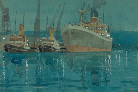 Nils Andersen; Harbour Scene
