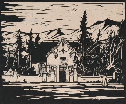 Jacob Hendrik Pierneef; Kruiskerk, Tulbagh (Cruciform Church Gable, Tulbagh) (Nilant 6)