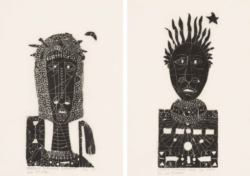 Motshile wa Nthodi; Ndebele Birthday Sangoma; Ndebele Birthday Head, two