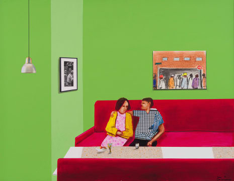 Sam Nhlengethwa; Lover's Corner